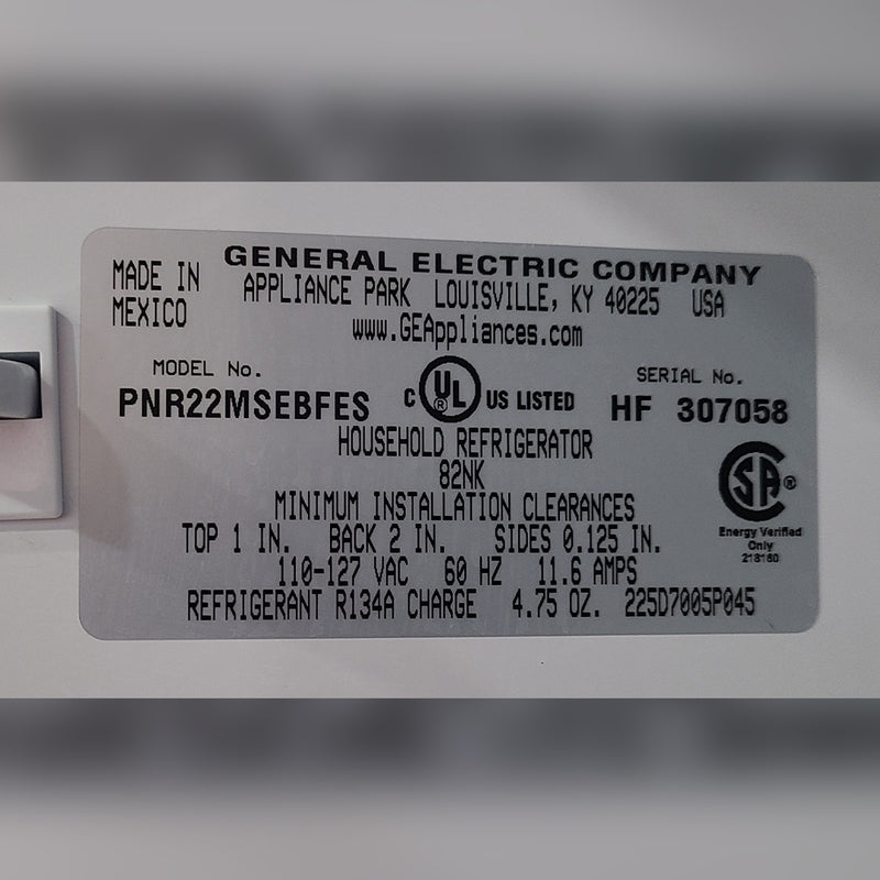 Used GE Refrigerator Model No. PNR22MSEBFES