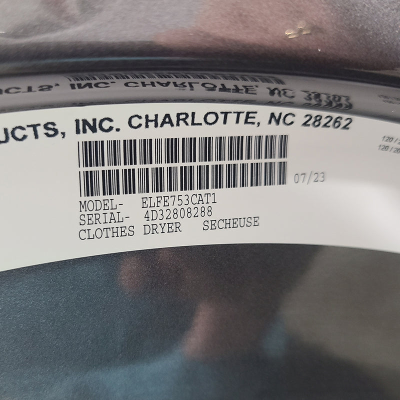 Used Electrolux Dryer Model No. ELFE753CAT1