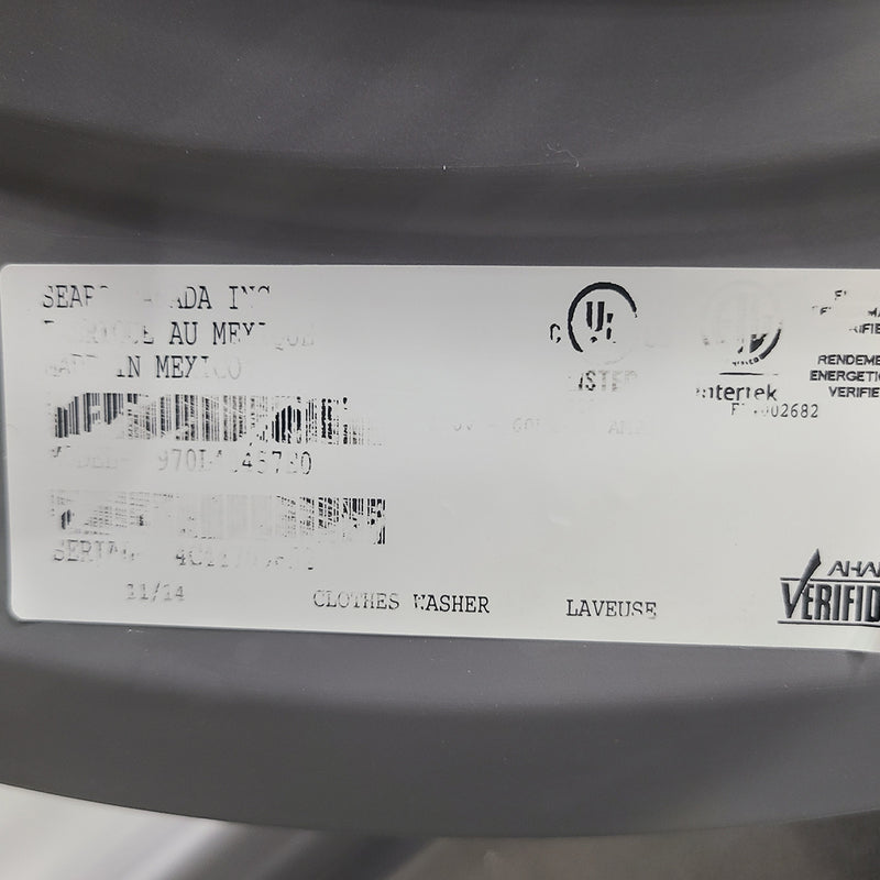 Used Kenmore Washer and Dryer Set Model No. 970L88557E0