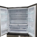 Open Box Hisense French Door Refrigerator, 36 inch Width, ENERGY STAR Certified, Counter Depth, 20.8 cu. ft. Capacity  Model No. RF208N6ASE