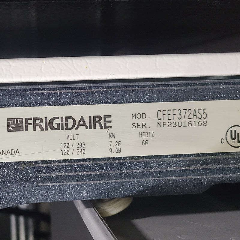 Used Frigidaire Electric Stove Model No: CFEF372AS5