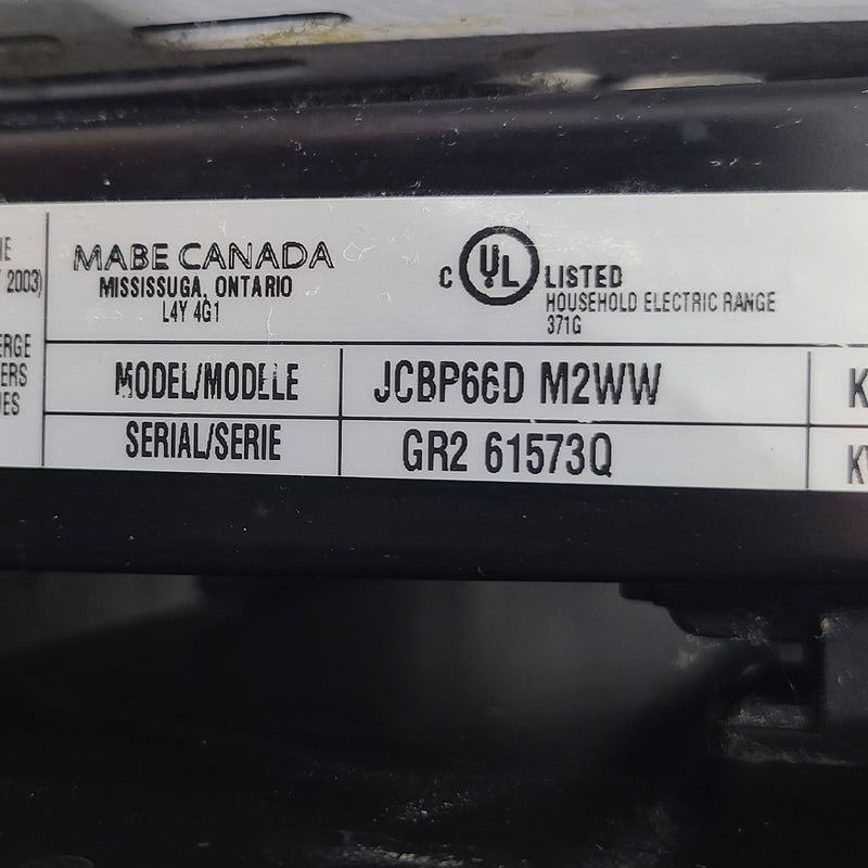Used GE Electric Stove Model No JCBP66DM2WW