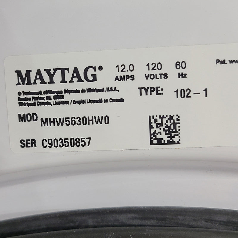 Used Maytag Washer and Dryer Set Model No. YMED5630HW0 - MHW5630HW0