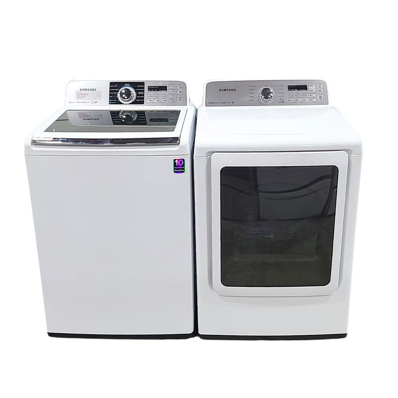 Used Samsung Washer and Dryer Set Model WA456DRHDWR/AA - DV456EWHDWR/AC
