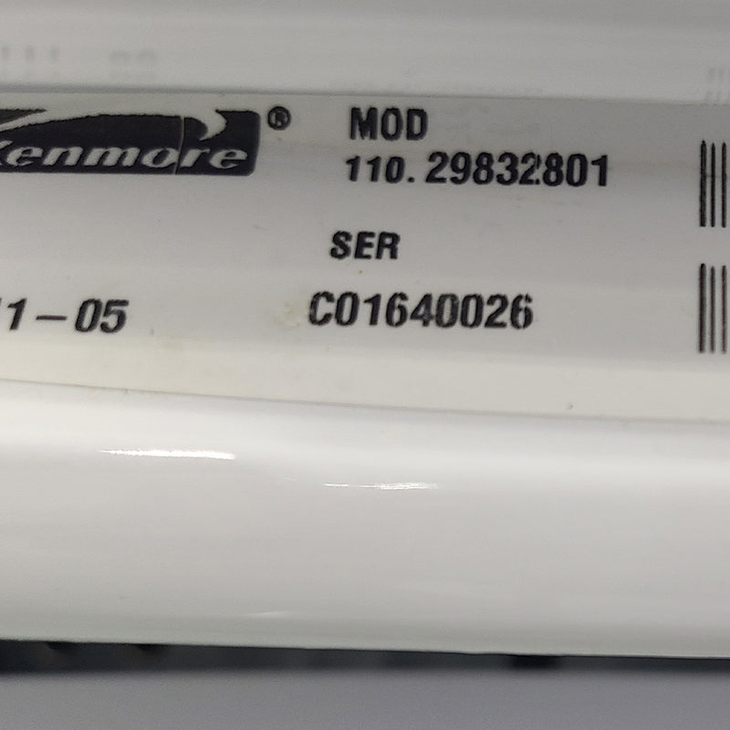 Used Kenmore Washer and Dryer Set Model 110.29832801 - 110.C69832801