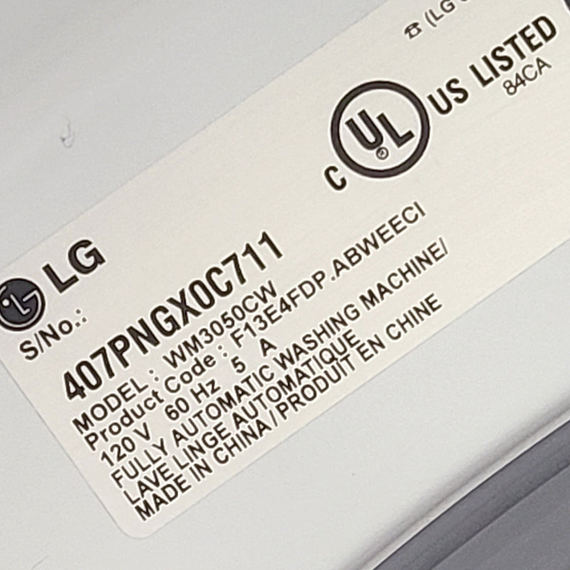 Used LG Washer Model No. WM3050CW