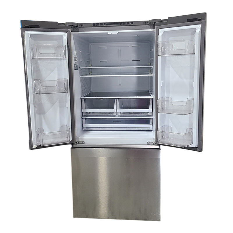 Open Box Hisense 30 in. 20.8 cu ft. Stainless Steel French Door Refrigerator with Full Width Adjustable Shelves Mod