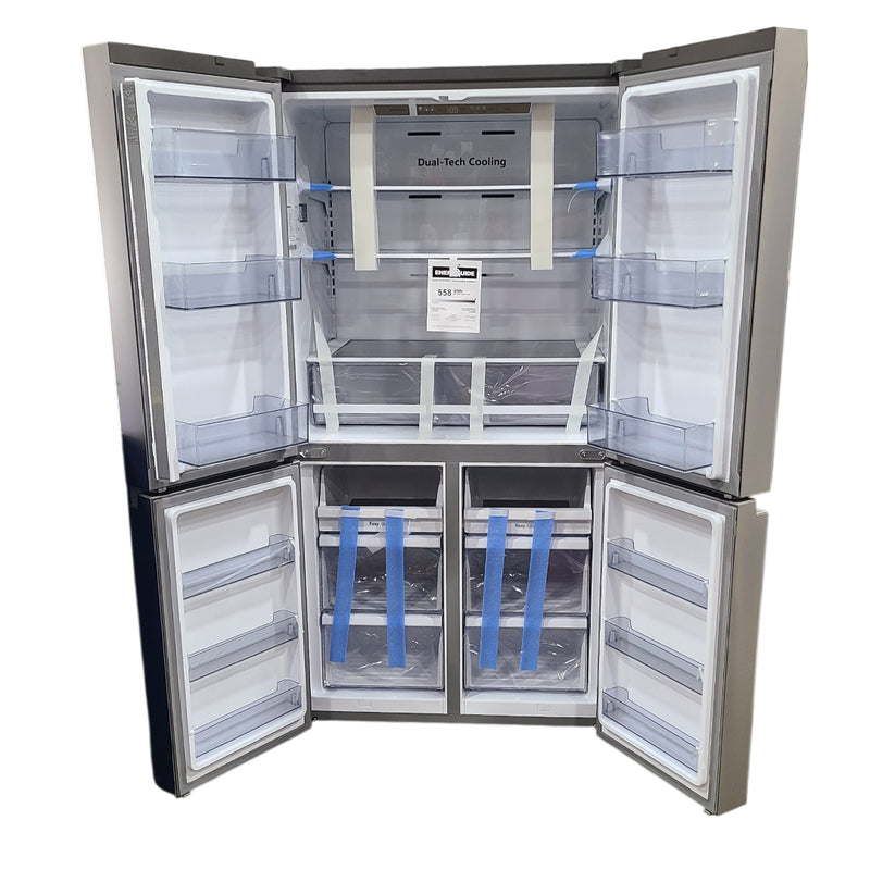 Open Box Hisense 4-Door Refrigerator with Triple-Zone Function Mod# RQ22A4CSD S# 1B0560Z0322JB7J0XS30297