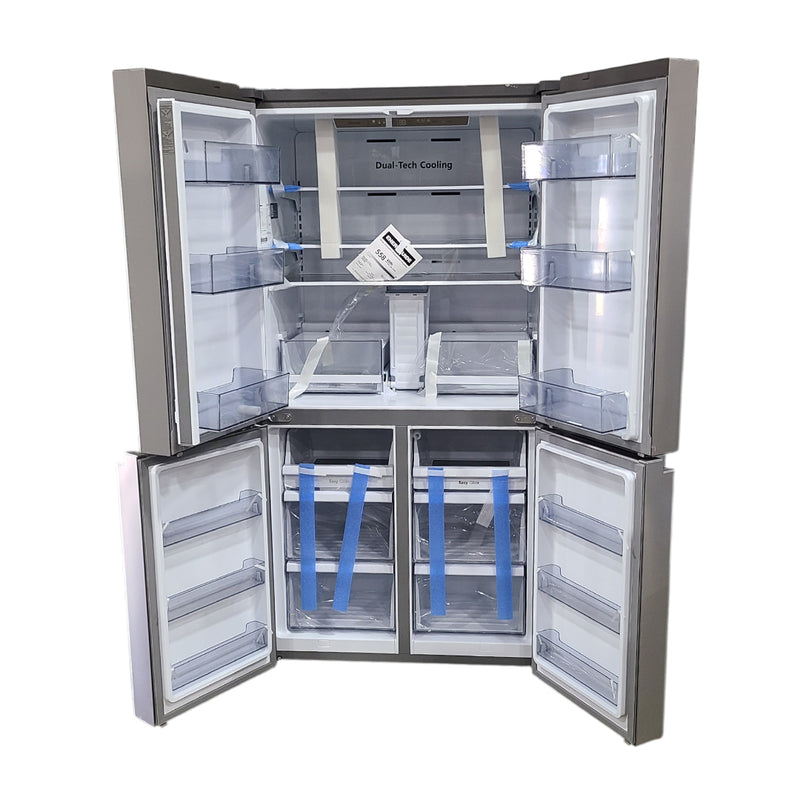 Open Box Hisense 4-Door Refrigerator with Triple-Zone Function Mod# RQ22A4CSD S# 1B0560Z0322JB7J0XS30053
