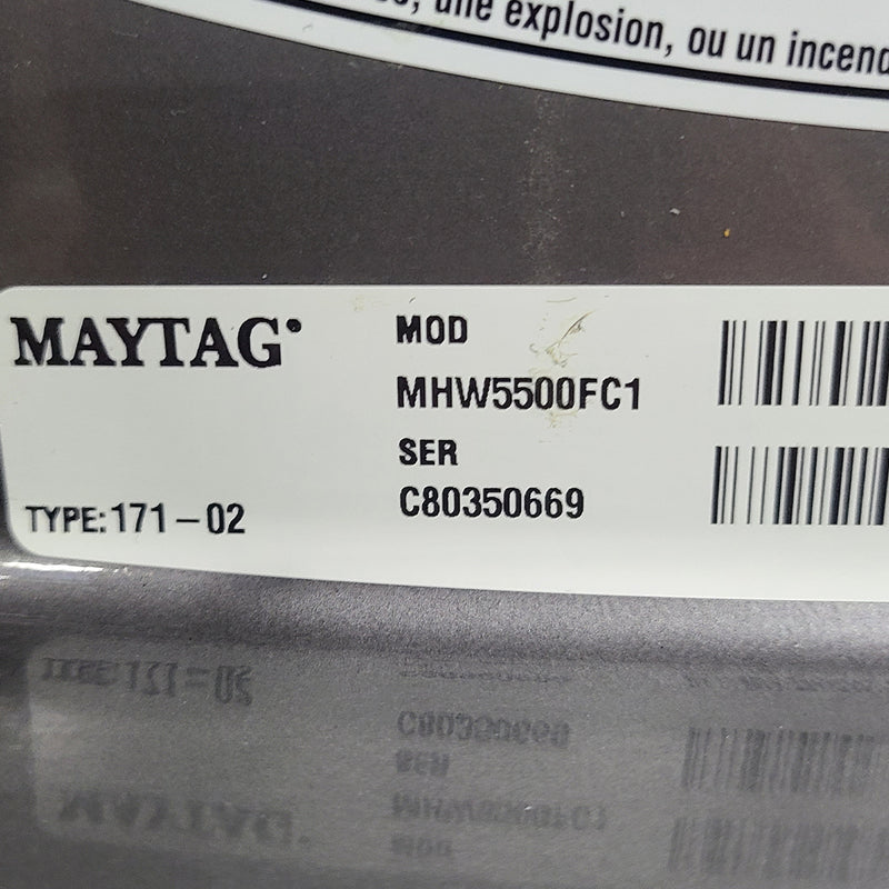 Used Maytag Washer and Dryer Set Model No. MHW5500FC1 - YMED5500FC1