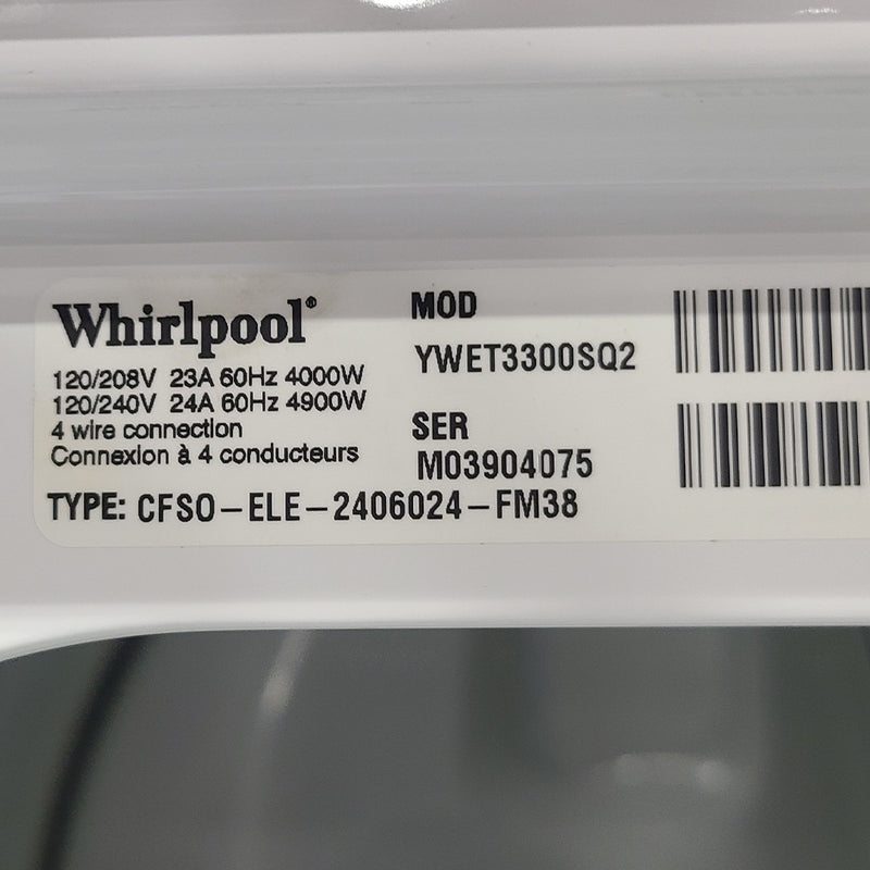 Used Whirlpool Laundry Center Model No. YWET3300SQ2