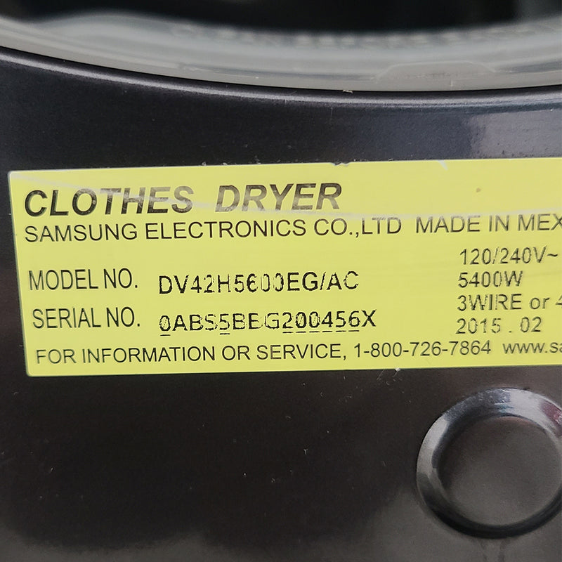 Used Samsung Dryer Model No. DV42H5600EG/AC