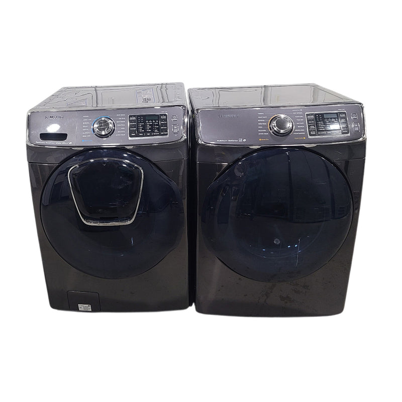 Used Samsung Washer and Dryer Set Model No. WF50K7500AV/A2 – DV42H5600EG/AC