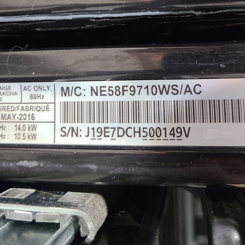 Used Samsung Slide-In Electric Stove Model No. NE58F9710WS/AC