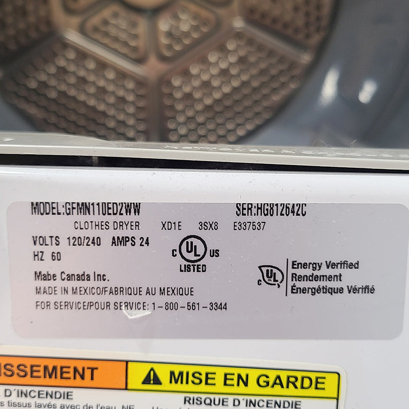 Used GE Washer and Dryer Set  Model No. GFWN1100H1WW - GFMN110ED2WW
