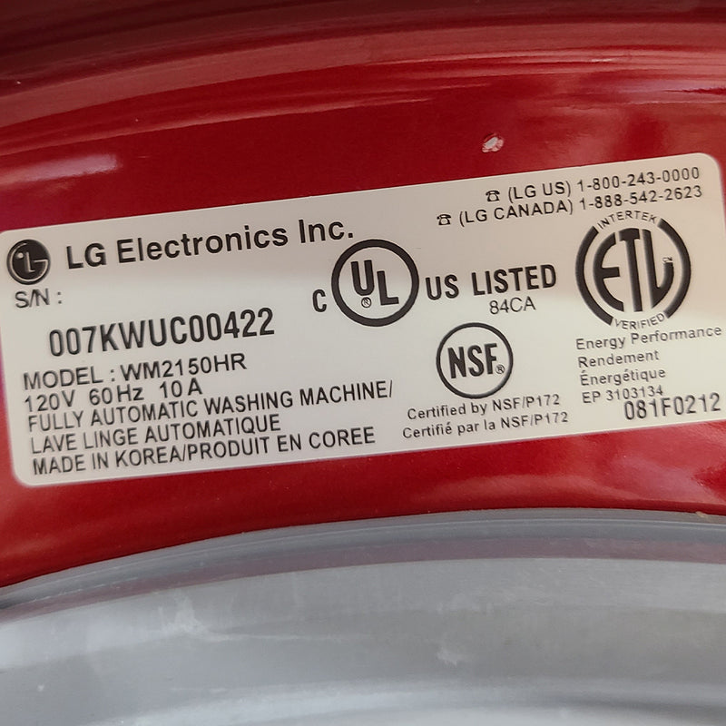 Used LG Washer Model No. WM2150HR