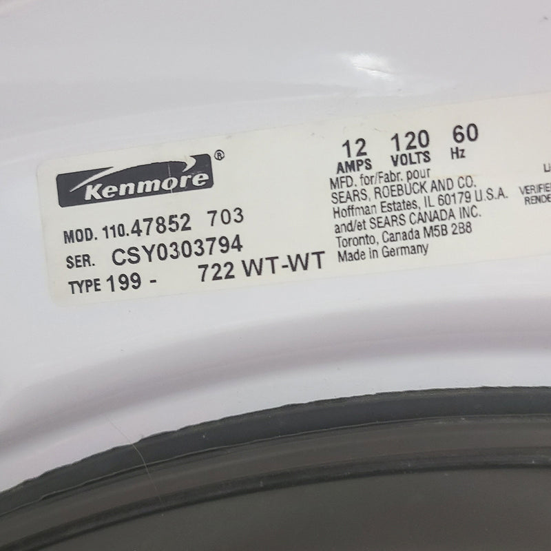 Used Kenmore Washer Model No. 110.47852703