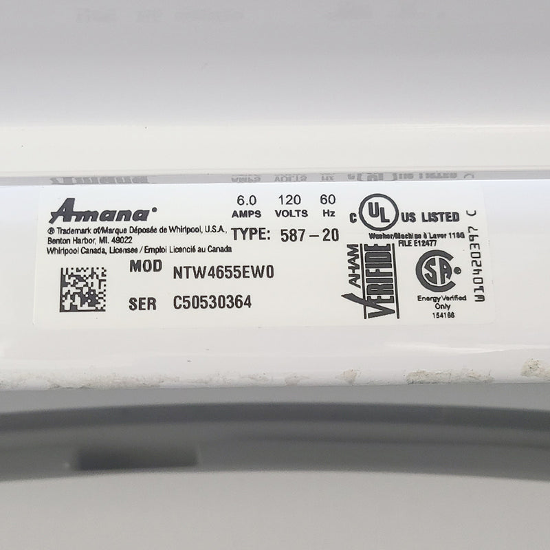 Used Amana Washer Model No. NTW4655EW0