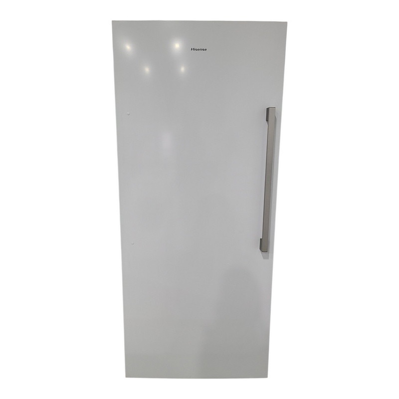 Open Box Hisense 21.2 cu ft. White Convertible Upright Fridge or Freezer with Reversible Door Freezer or Fridge Model No. FV21C7HWE Serial No.: 1B0590Z0163JB6AZMS70010