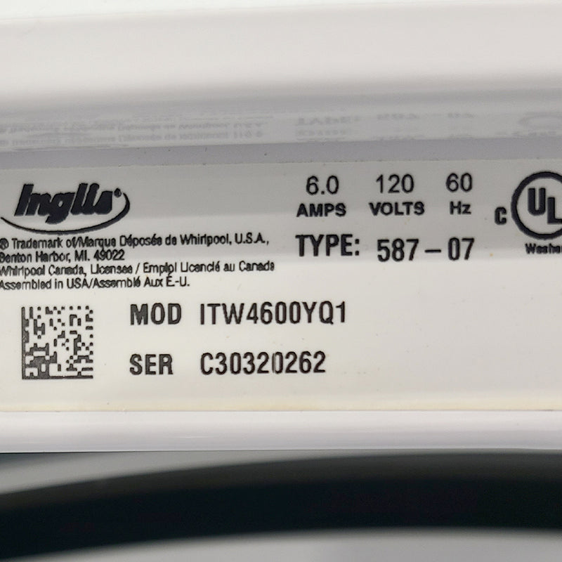 Used Inglis Washer Model No. ITW4600YQ1