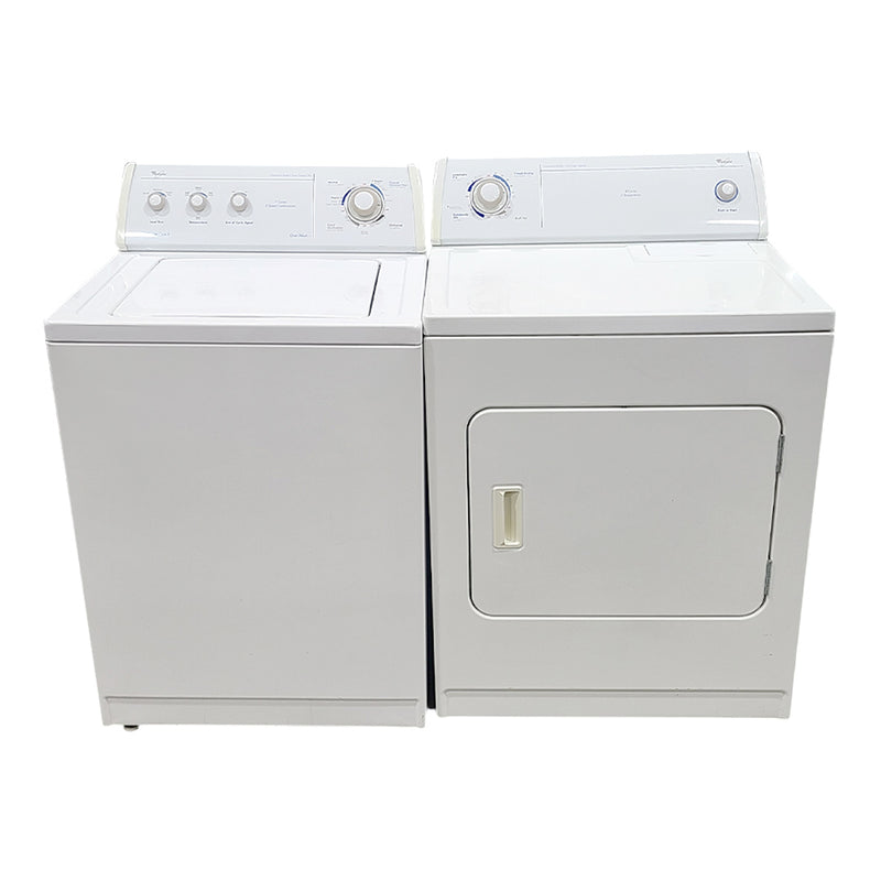 Used Whirlpool Washer and Dryer Set Model No. LSQ7533JQ1 - YLER4634JQ0