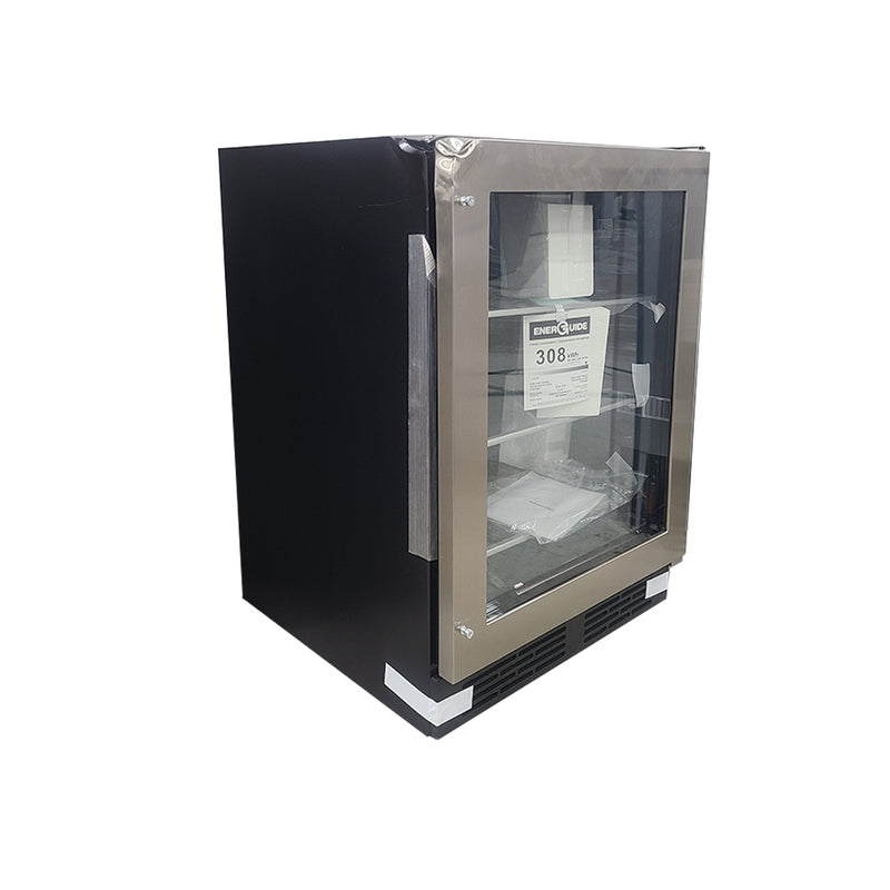 Open Box Hisense 5.4 cu. ft. 164-can Stainless Steel Built-in or Freestanding Beverage Center with Wi-Fi Connectivity Mod No. HBC164N6SS Serial Number: 1J0138Z0116JJ6035E70403