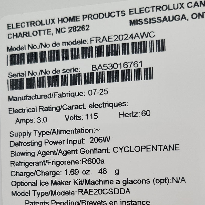 Open box Frigidaire All Refrigerator 32 inch, 19.6 cu. ft. Mod