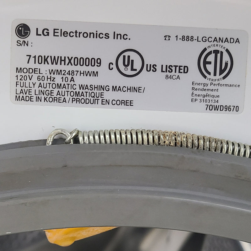 Used LG Washer and Dryer Set Model No. WM2487HWM - DLE7177WM
