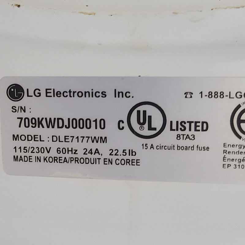 Used LG Washer and Dryer Set Model No. WM2487HWM - DLE7177WM