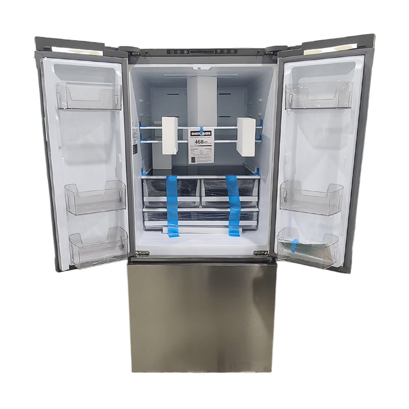Open Box Hisense 30 in. 20.8 cu ft. Stainless Steel French Door Refrigerator with Full Width Adjustable Shelves Mod