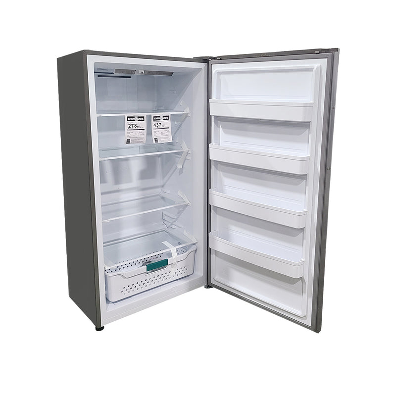 Open box (Scratch and Dent) Hisense 17 cu ft. Convertible Upright Freezer or Fridge with Reversible Door Model No. HFU171N1AVE Serial Number: 1B0485Z0057JB53RWS70005