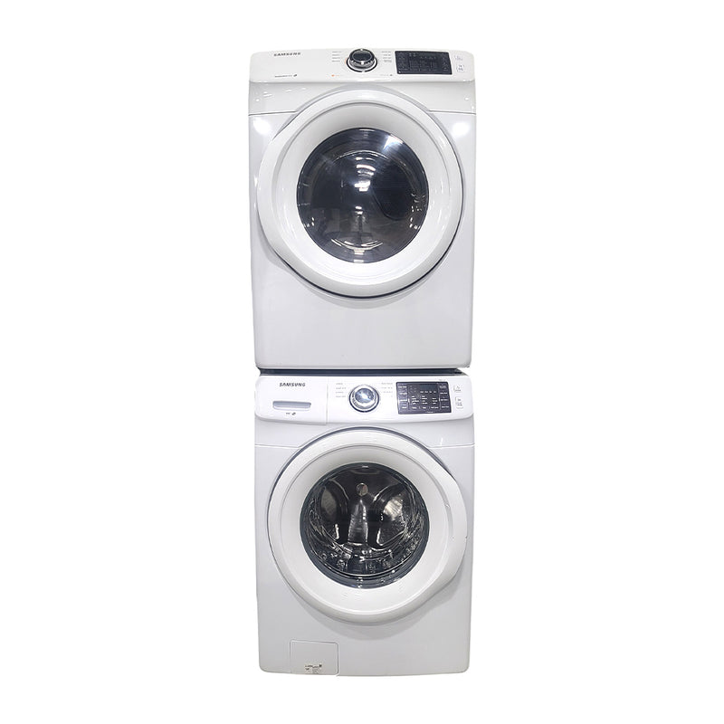 Used Samsung Washer and Dryer Set Model No. WF42H5000AW/A2 – DV42H5000EW/AC