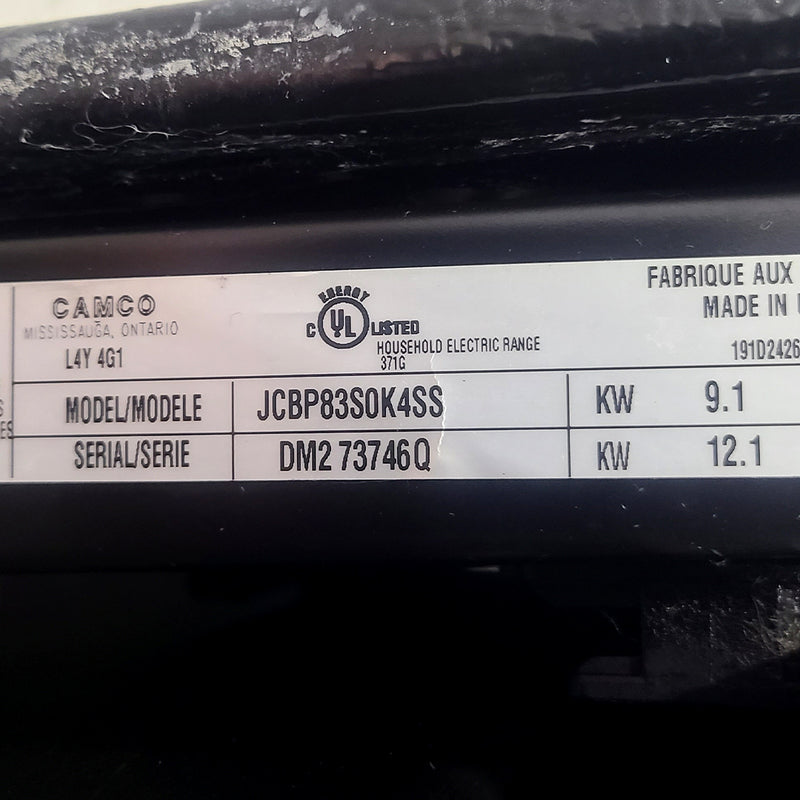 Used GE Stove Model No. JCBP83S0K4SS