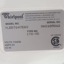 Used Whirlpool Washer and Dryer Set Model No. YLSR8233EQ0 - YLER7647EQ2
