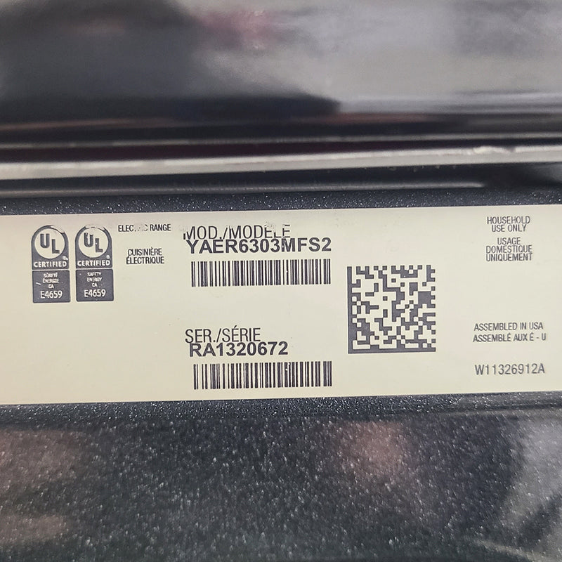 Used Amana Stove Model No. YAER6303MFS2