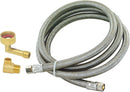 Eastman Universal Dishwasher Supply Line, Braided Stainless Steel, 6'