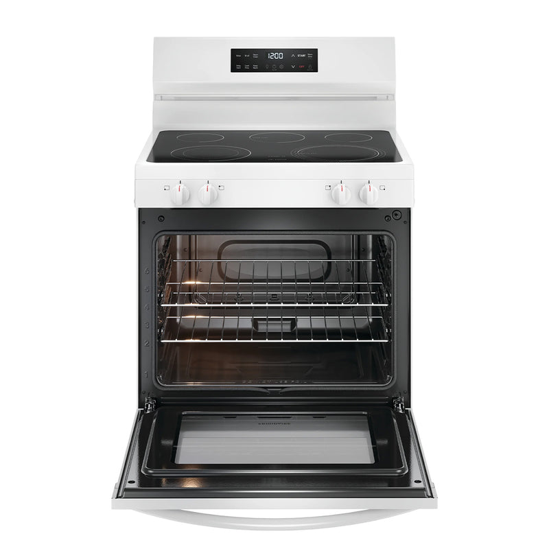Open Box Frigidaire Electric Stove Model No. FCRE306CAW
