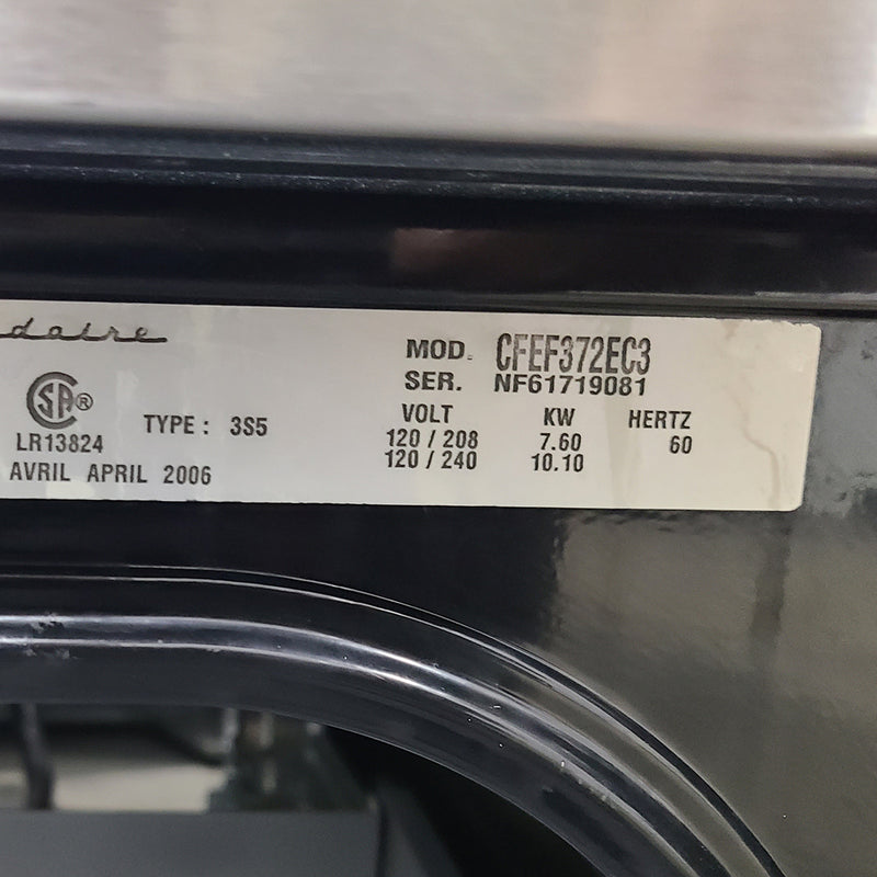 Used Frigidaire Electric Stove Model No. CFEF372EC3