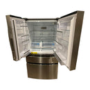 Used Frigidaire French door Refrigerator Model No. GRMN2872AF S/N: L-0148 DENT