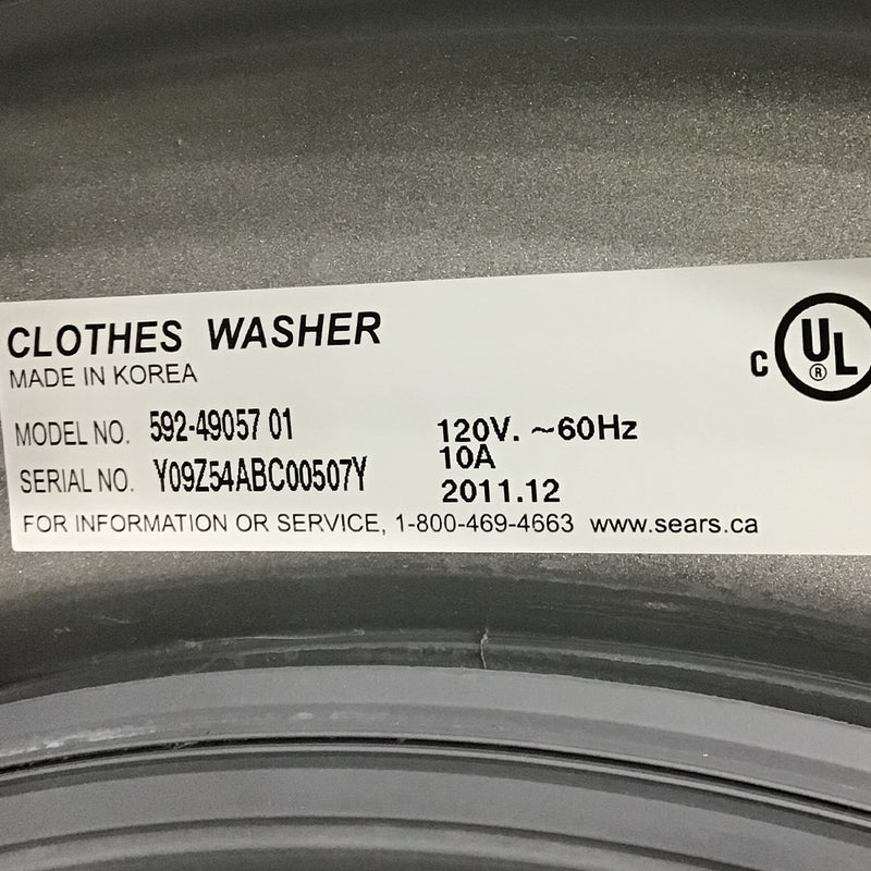 Used Kenmore Washer and Dryer Set Model No. 592-4905701 - 592-89357