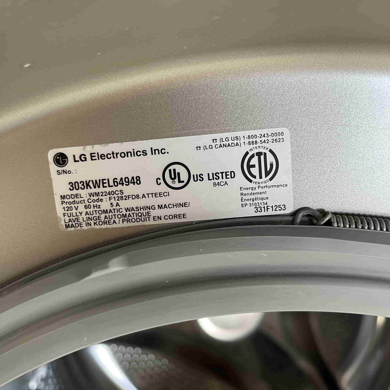 Used LG Washer and Dryer Set Model No. WM2240CS-DLE2240S for sale in Edmonton