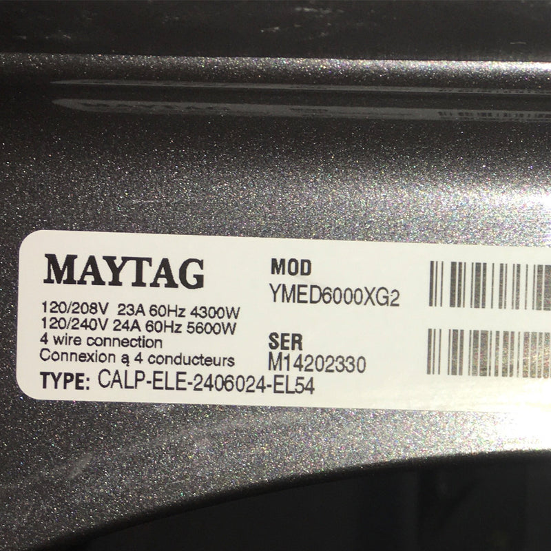Maytag Washer and Dryer Set Model No. MHW6000XG2 – YMED6000XG2