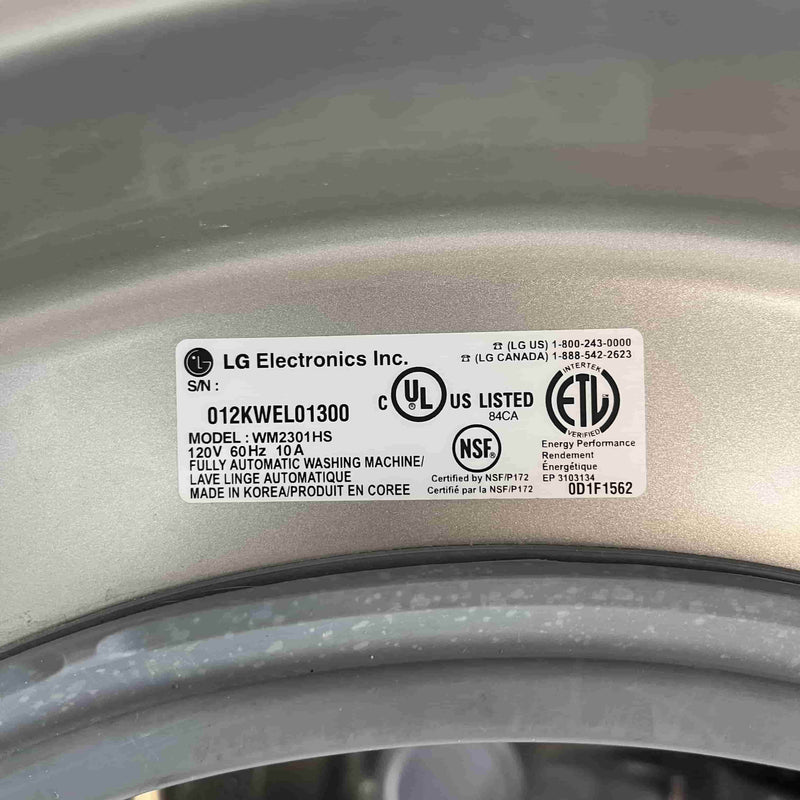 Used LG Washer Model No. WM2301HS for sale in Edmonton