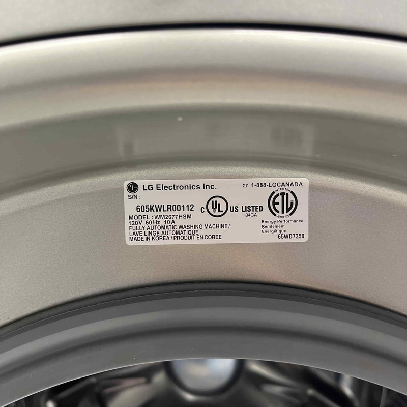 Used LG Washer and Dryer Set Model No. WM2677HSM – DLE5977SM for sale in Edmonton