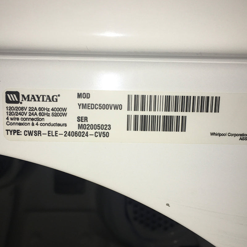 Used Maytag Washer and Dryer Set MVWC200XW2-YMEDC500VW0