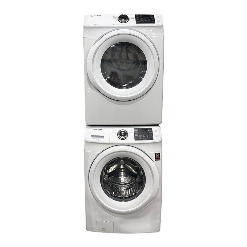 Used Samsung Washer and Dryer Set Model No. WF42H5000AW/A2 – DV42H5000EW/AC