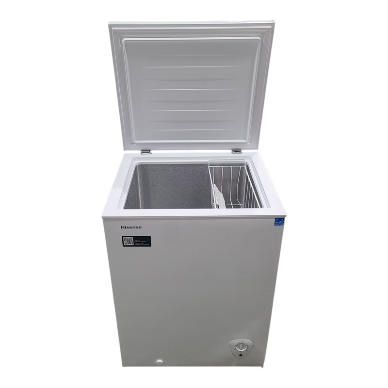 Open Box Hisense  5.0 cu ft. Chest Freezer with Recessed Handle Model No. FC50D6EWE