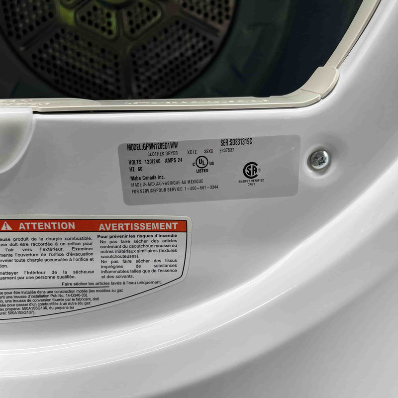 Used GE Washer and Dryer Set Model No. GFW400SCM1WW-GFMN120ED1WW for sale in Edmonton