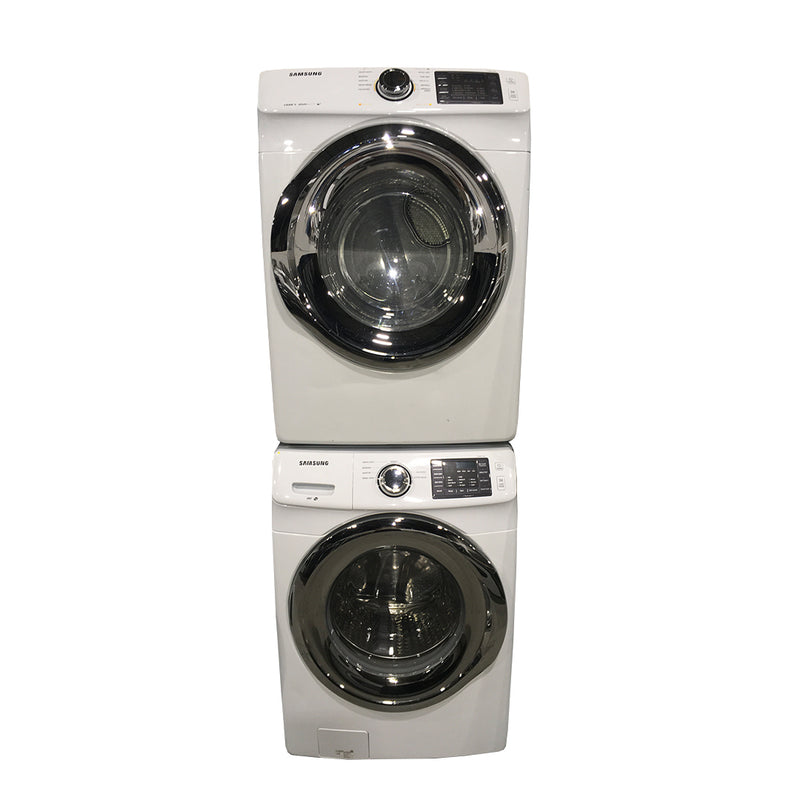 Used Samsung Washer and Dryer Set Model No. WF42H5100AW/A2 – DV42H500EW/AC