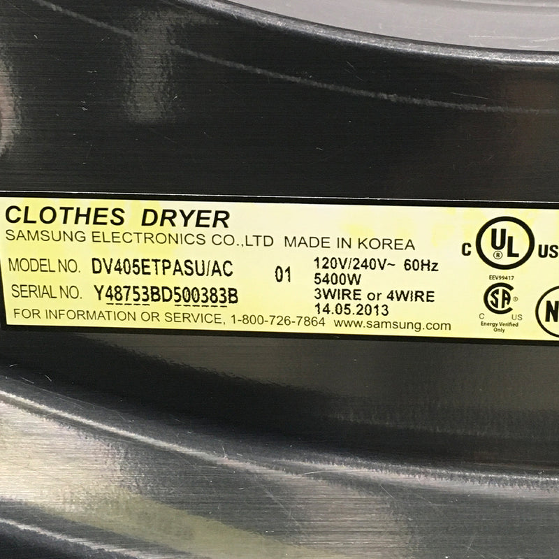 Used Samsung Electric Dryer Model No. DV405ETPASU/AC